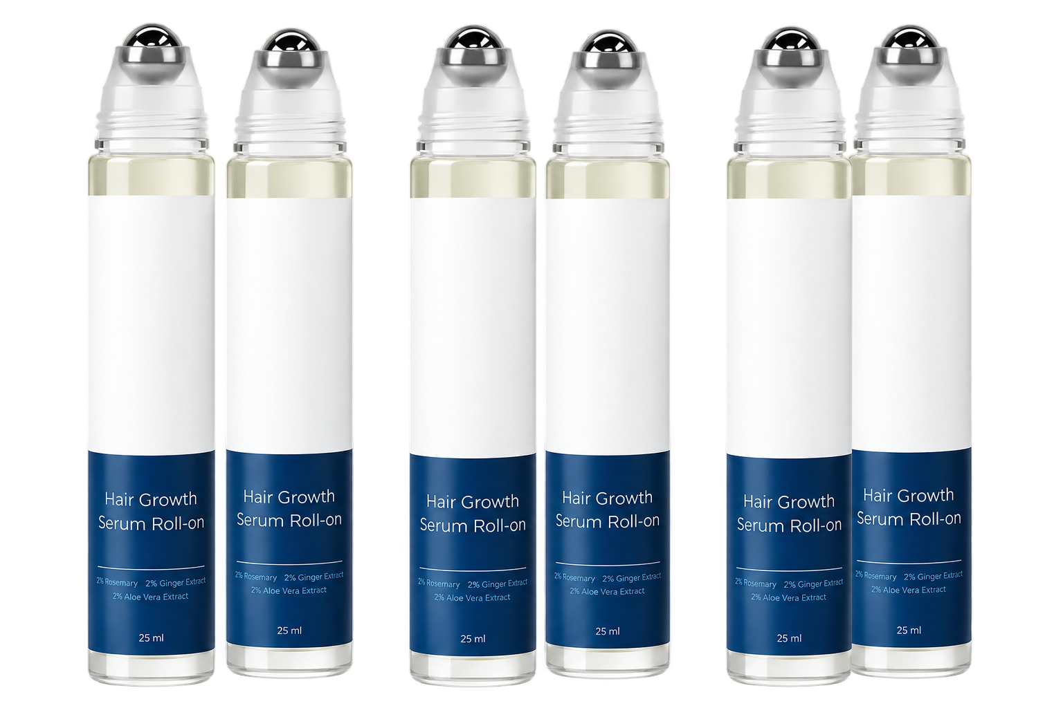 Six roll-on bottles